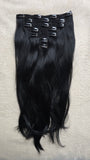 Clip-In Hair Extensions - Jet Black - 110 gram - 20 inch